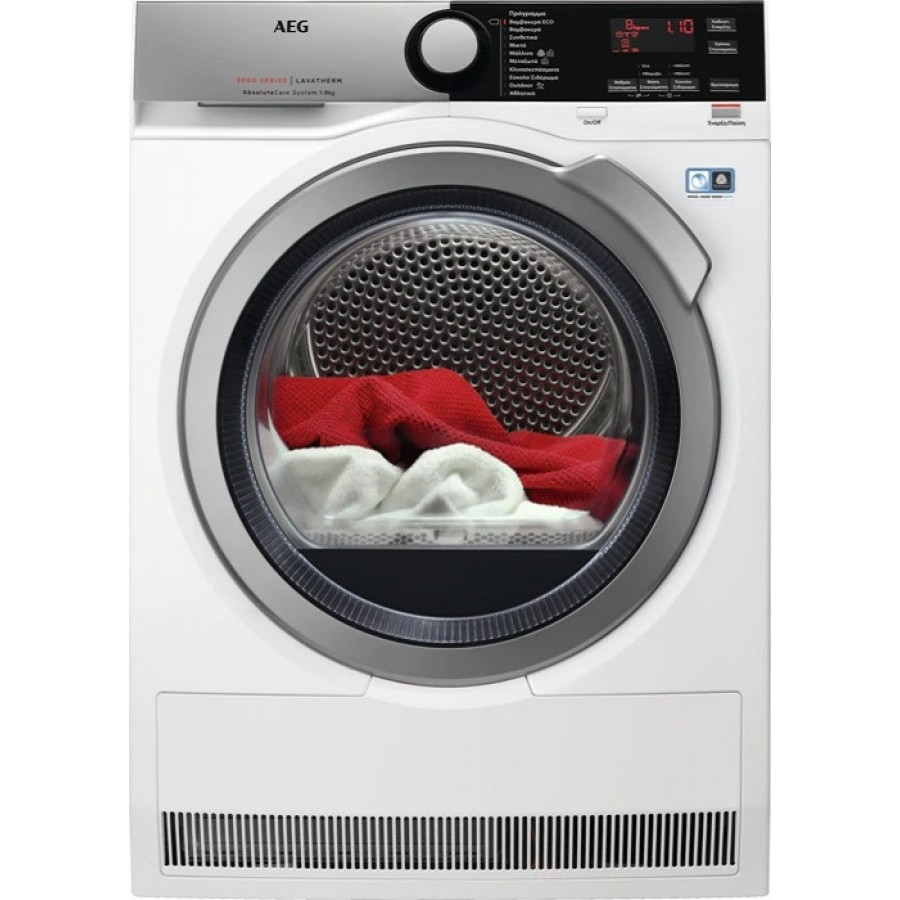 AEG T8DEE48SG Στεγνωτήριο 8kg A++ με Αντλία Θερμότητας AEG T8DEE48SG Στεγνωτήριο 8kg A++ με Αντλία Θερμότητας