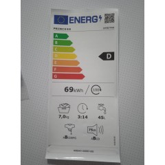 Princess WMB7PAR Πλυντήριο Ρούχων 7kg 1400 Στροφών