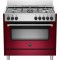 La Germania AMN96 5 E VI V GPL Κουζίνα 115lt με Εστίες Υγραερίου Π90εκ. Κόκκινη