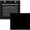 Brandt BOH1325X + BPV1641B Φούρνος άνω Πάγκου 73lt με Κεραμικές Εστίες Π56εκ. Μαύρος