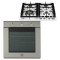 Bertazzoni F60 5 MOD G K XS GN + P60 4L MOD X Φούρνος Φυσικού Αερίου άνω Πάγκου 76lt με Εστίες Φυσικού Αερίου Π59.5εκ. Inox