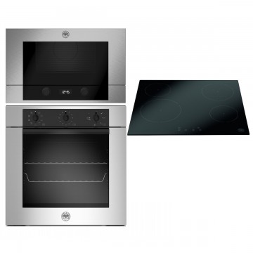 Bertazzoni F60 9 MOD E K X + P60 4CER MOD NE + F38 3 MOD MW S X Σετ Φούρνος/Εστία/Φούρνος Μικροκυμάτων