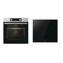 Gorenje BO6737E02X + GI641BSC Φούρνος άνω Πάγκου 77lt με Επαγωγικές Εστίες Π59.5εκ. Inox