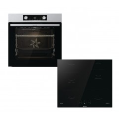 Gorenje BO6737E02X + GI641BSC Φούρνος άνω Πάγκου 77lt με Επαγωγικές Εστίες Π59.5εκ. Inox