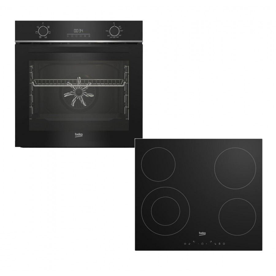 Beko BBIE17301BD + HIC 64402 E Φούρνος άνω Πάγκου 72lt με Κεραμικές ...
