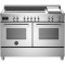 Bertazzoni PRO12 5I 2E X T Κουζίνα με 5 Επαγωγικές Εστίες + Teppanyaki & 2 Φούρνους Π120εκ. Inox 