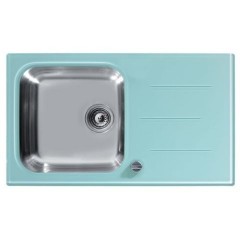 Ένθετος Νεροχύτης Teka Glass 50 B Inox με Κρύσταλλο Ένθετος Νεροχύτης Teka Glass 50 B Inox με Κρύσταλλο